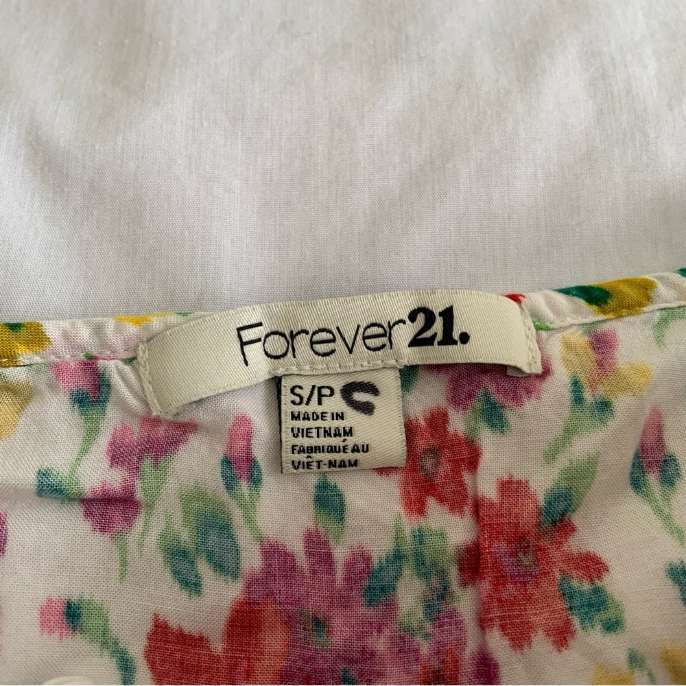 Y2K F21 Floral Print Front Zip Tank Top - Picture 7 of 8
